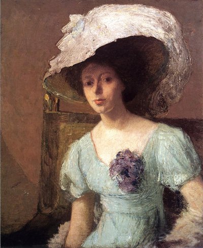 The Blue Gown by J. Alden Weir